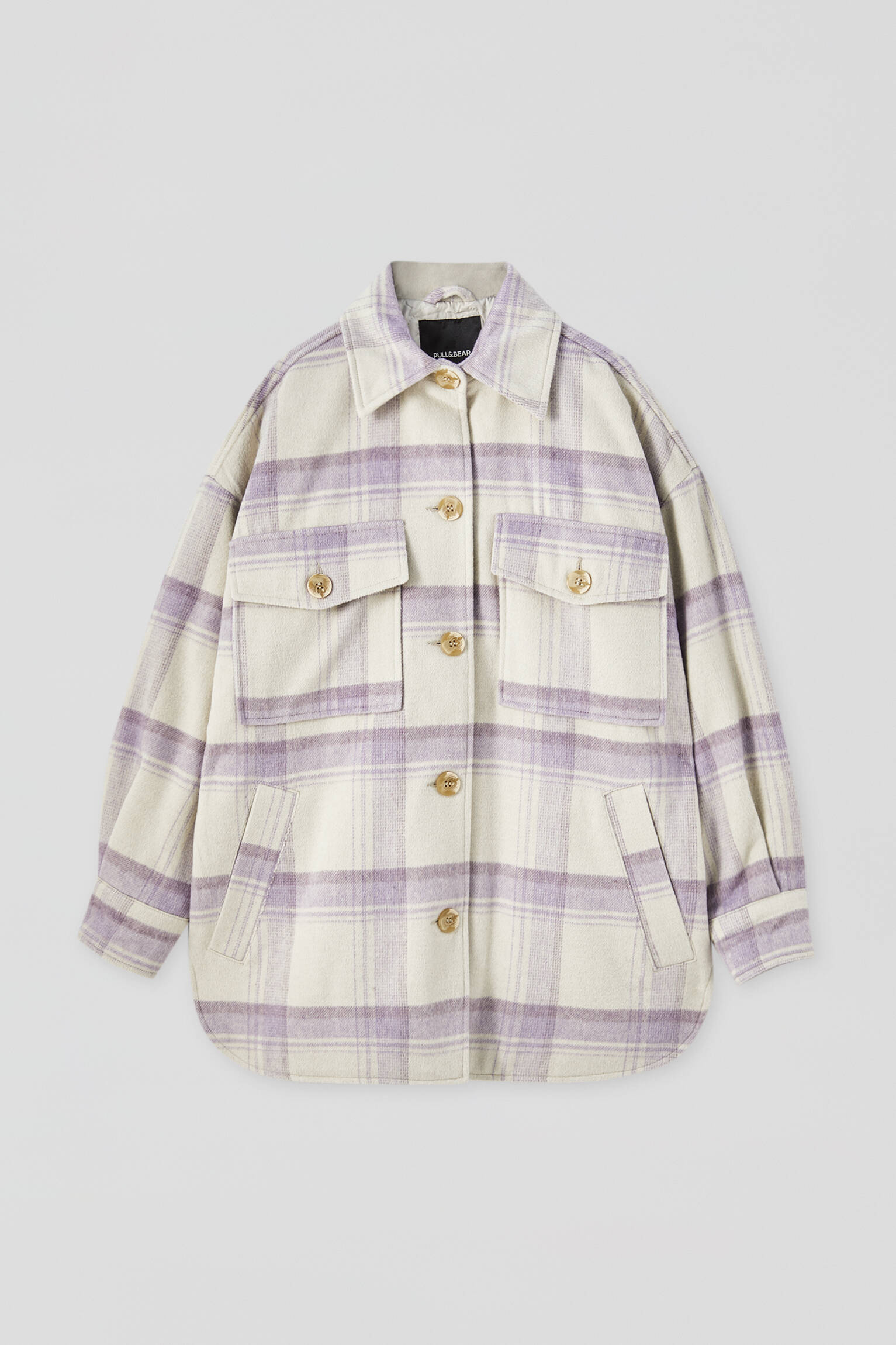 synthetic wool overshirt