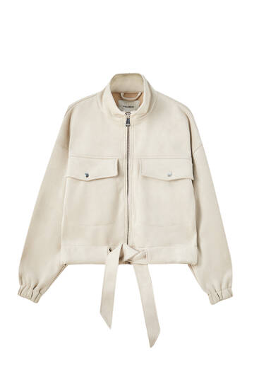 Chaqueta antelina pull and bear Clearance