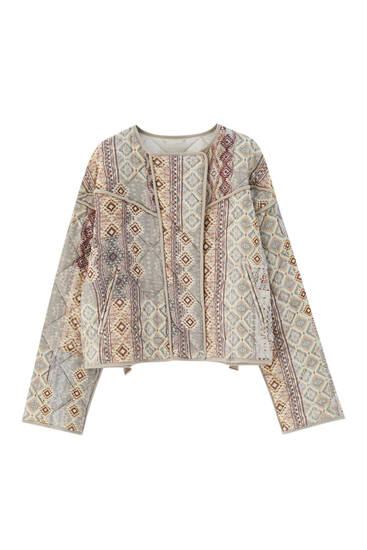 Kapitone Desenli Ceket Pull Bear