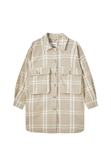 pull and bear checked jacket