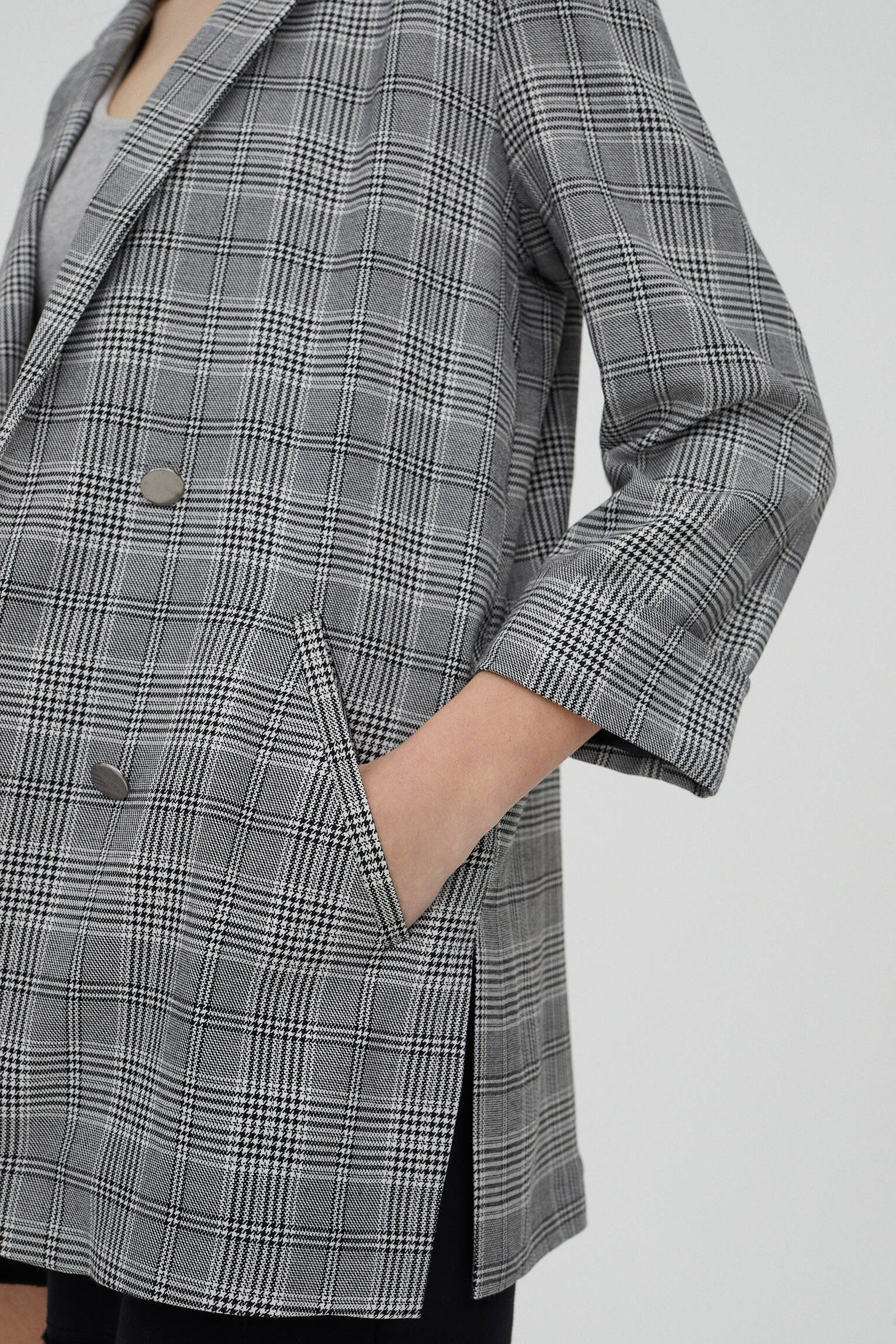 pull and bear checked jacket