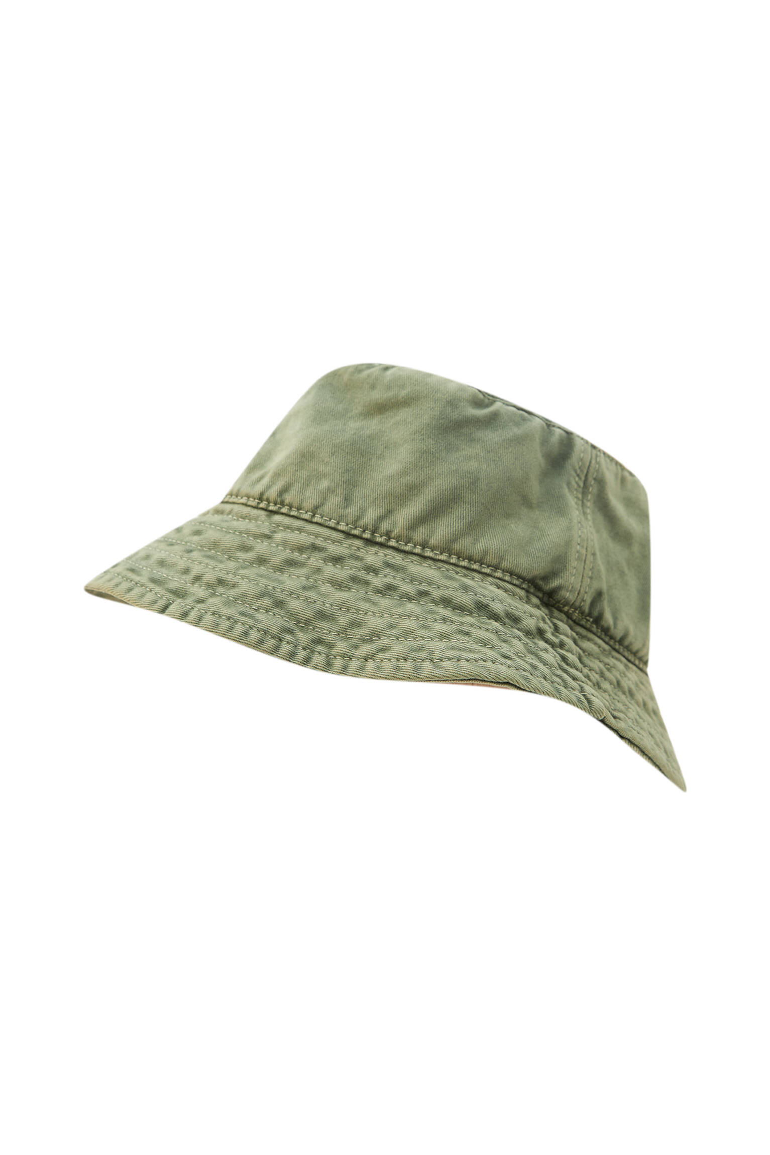 ХАКИ Шляпа из хлопковой ткани с эффектом потертости Pull & Bear