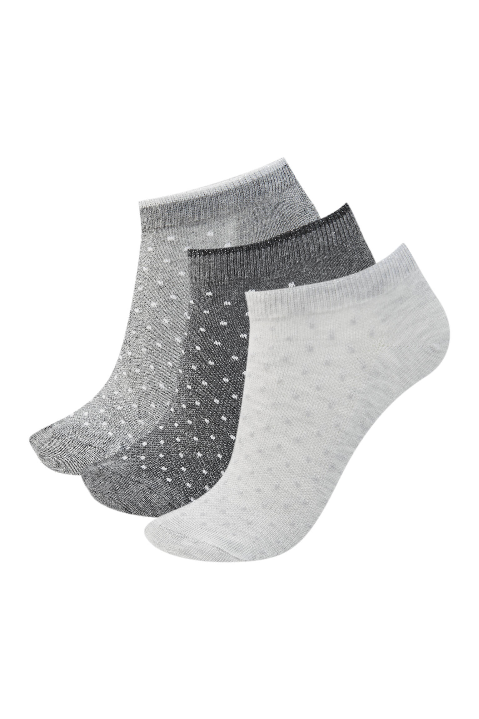 Серый Набор из 3 пар коротких носков Pull & Bear