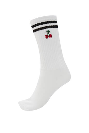 Calcetines deportivos cerezas - PULL\u0026BEAR