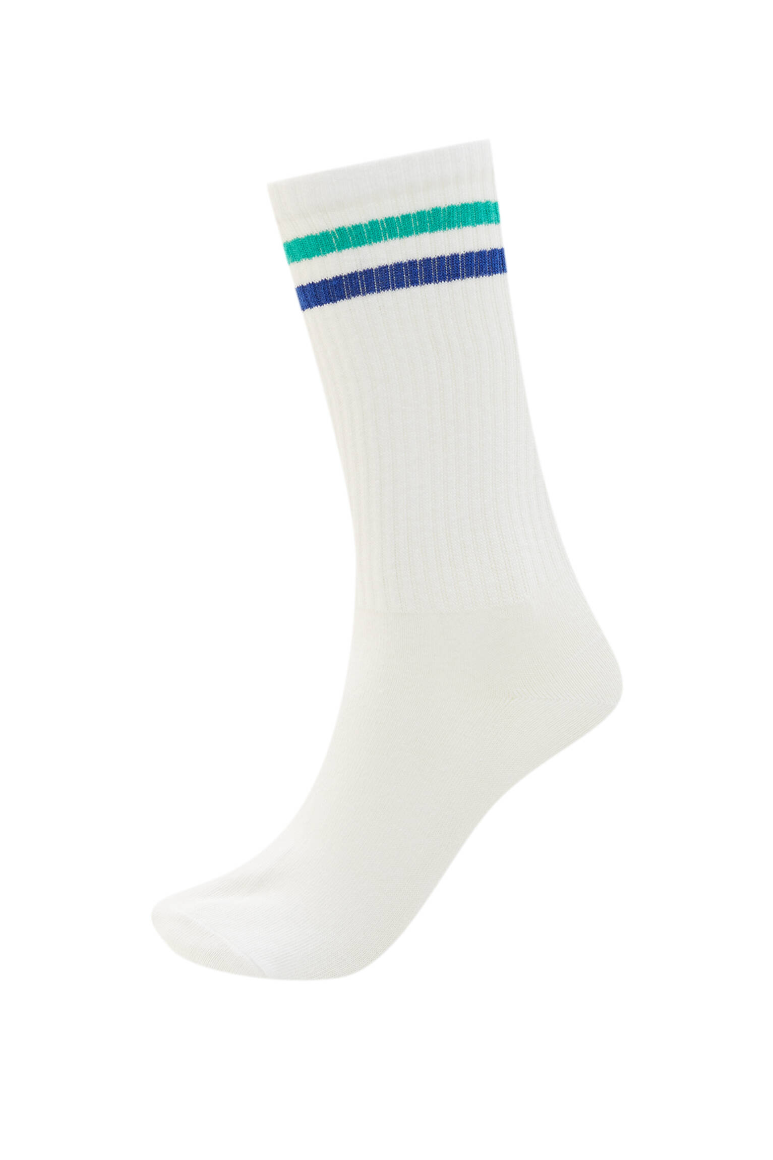 БЕЛЫЙ Спортивные носки с цветными полосками Pull & Bear