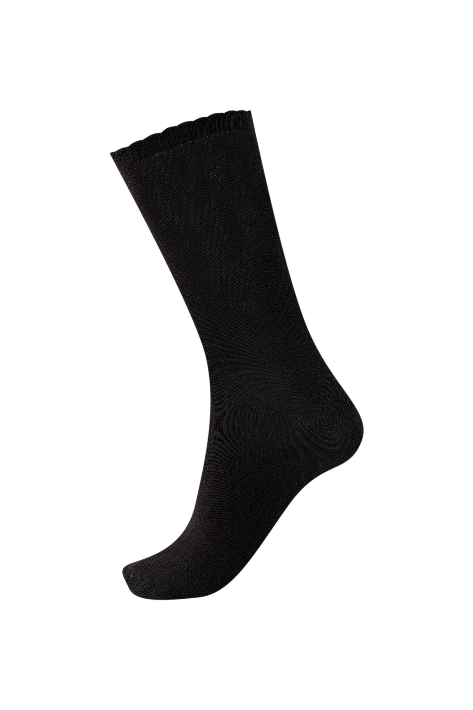 ЧЕРНЫЙ Набор черных спортивных носков с волнистой кромкой Pull & Bear