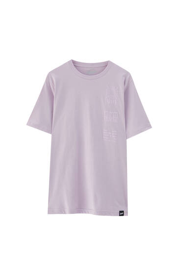 Camiseta lila pull and bear Clearance