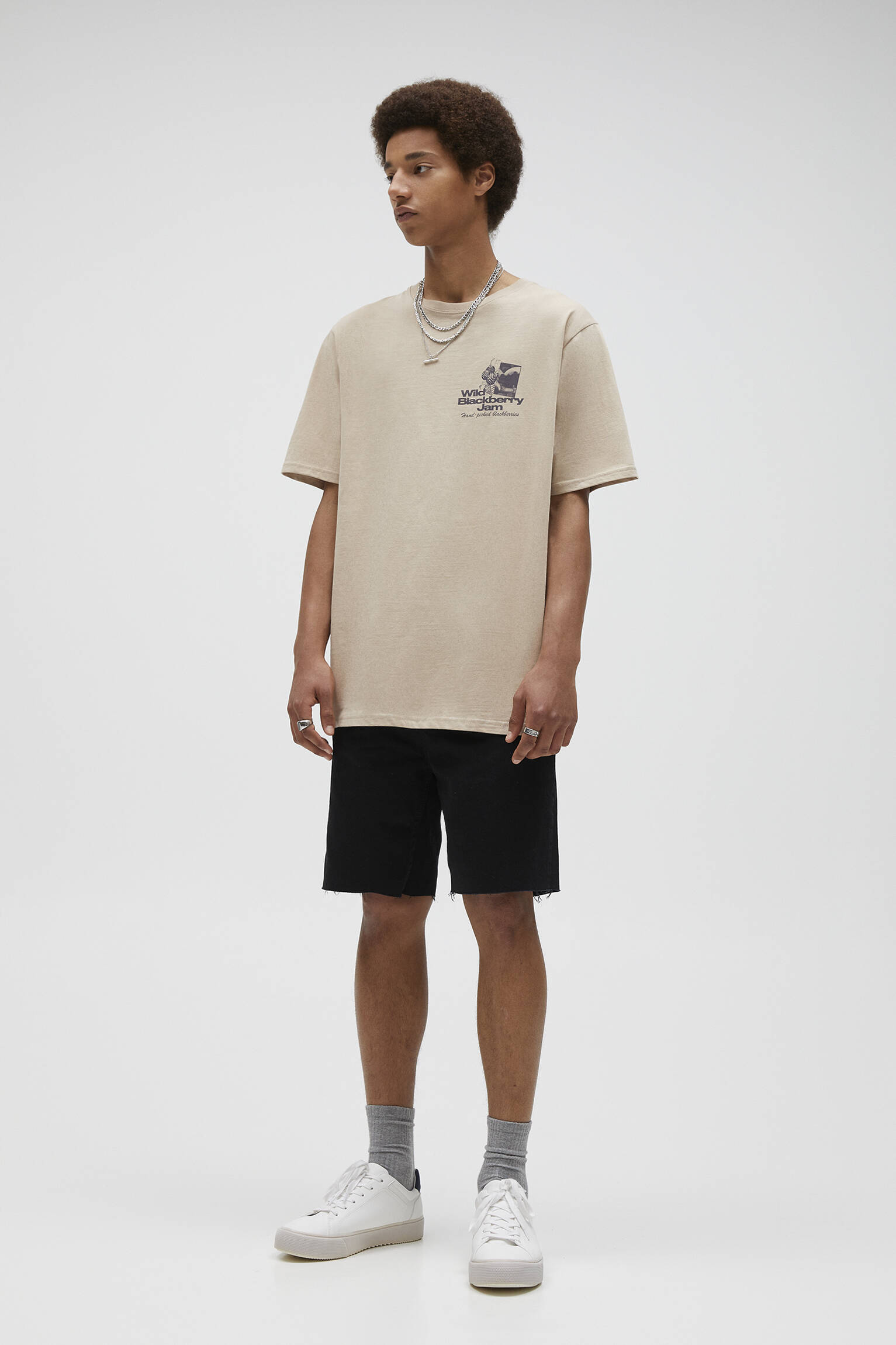 Pull & Bear - STWD logo T-shirt - ecologically grown cotton (at least 50%)