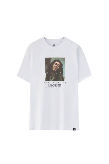 Shirt Bob Marley mit Kontrast - PULL\u0026BEAR