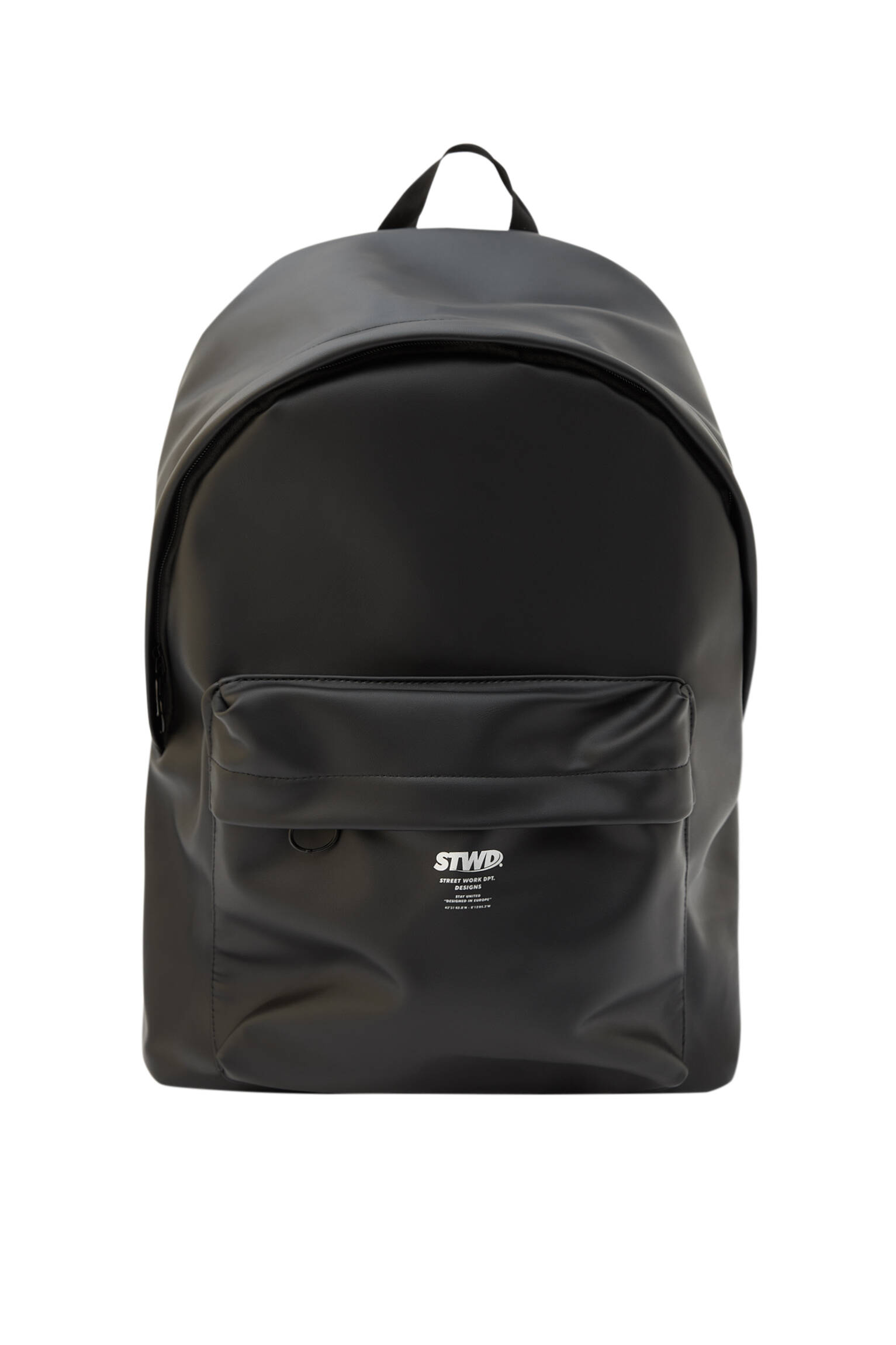 ЧЕРНЫЙ Черный рюкзак из искусственной кожи STWD Pull & Bear