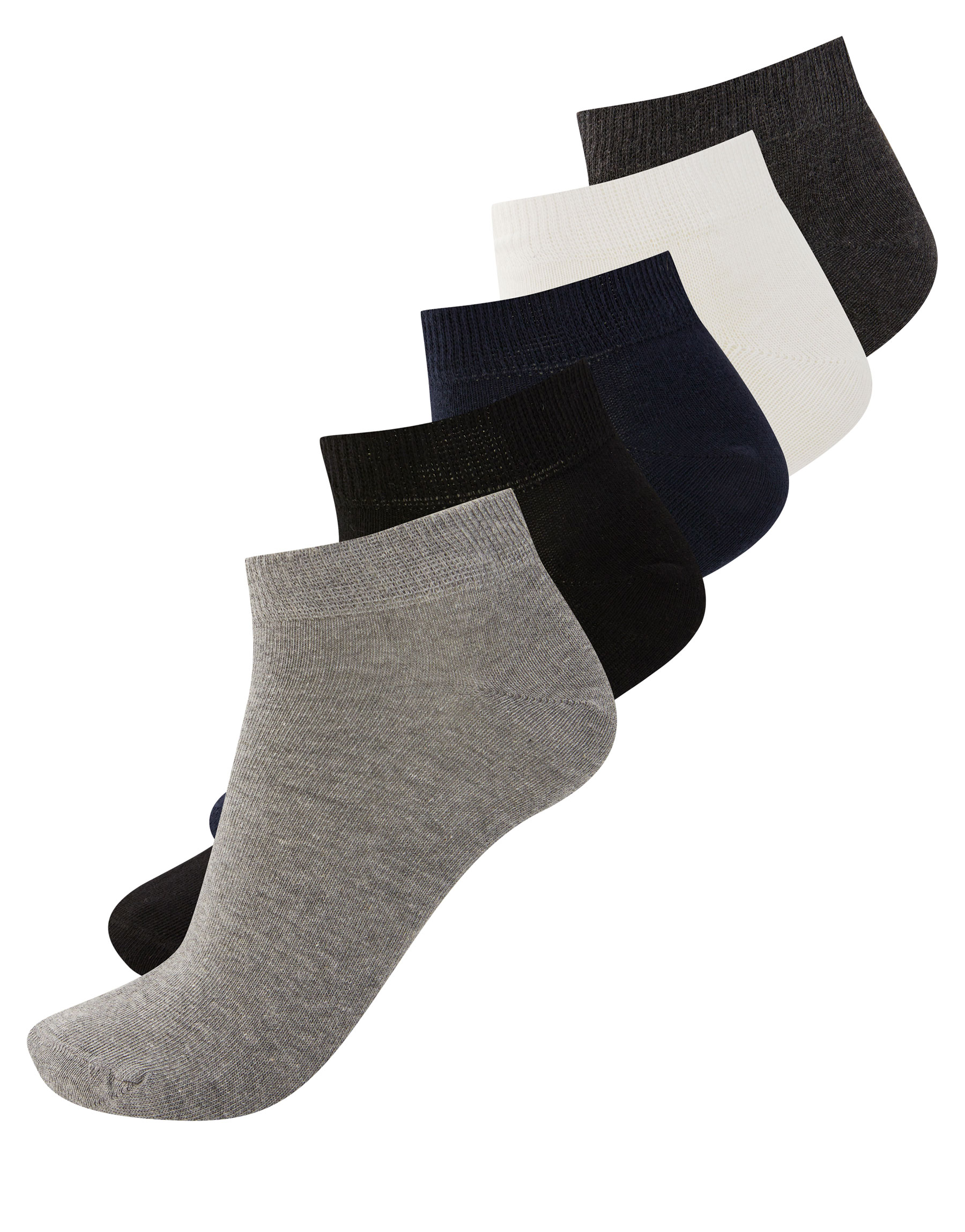 РАЗНЫЕ Набор из 5 пар коротких носков разных цветов Pull & Bear