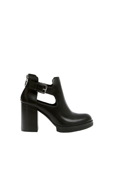 Botines Tacon Pull And Bear Botin Botines Negros Botin Mujer Pull