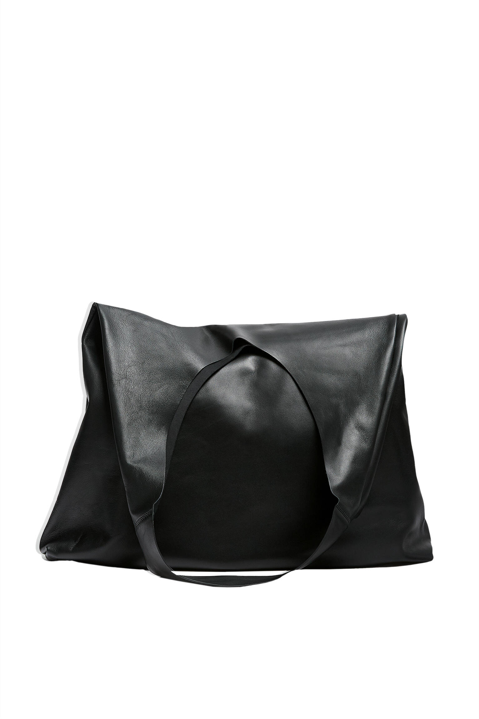ЧЕРНЫЙ Объемная сумка-шопер из кожи - Лимитированная коллекция Pull & Bear