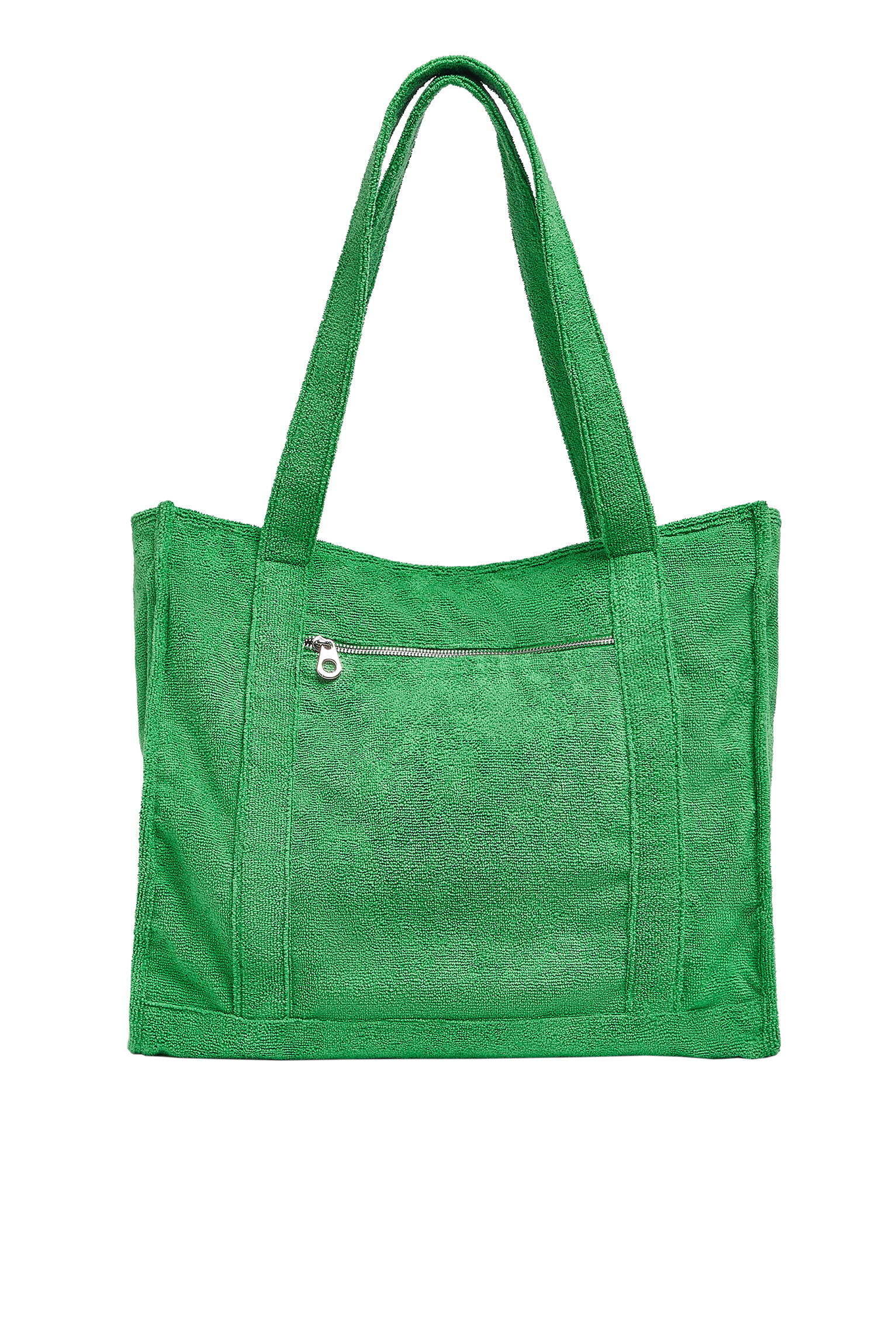 Зеленый Сумка-шопер из махровой ткани Pull & Bear