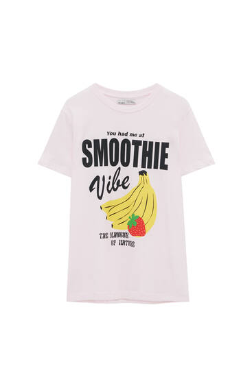 Tričko s krátkym rukávom s potláčanou grafikou ovocia