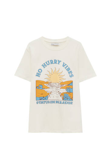 T-shirt with landscape illustration