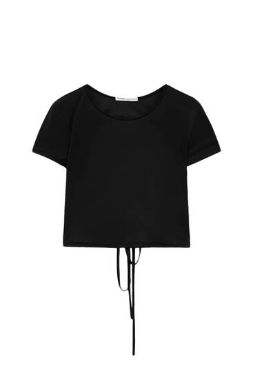 pull and bear crop t shirt
