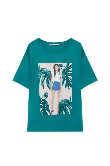 T-shirt with girl graphic