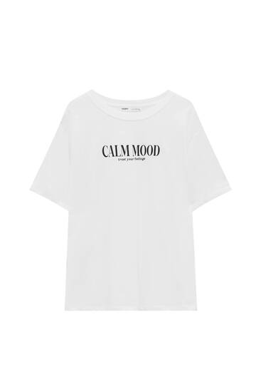Shirt mit Slogan Calm Mood