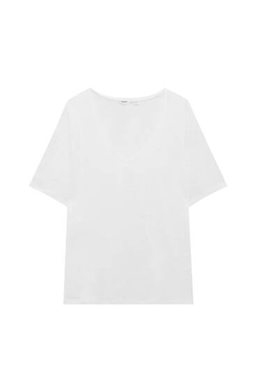 Short sleeve linen T-shirt