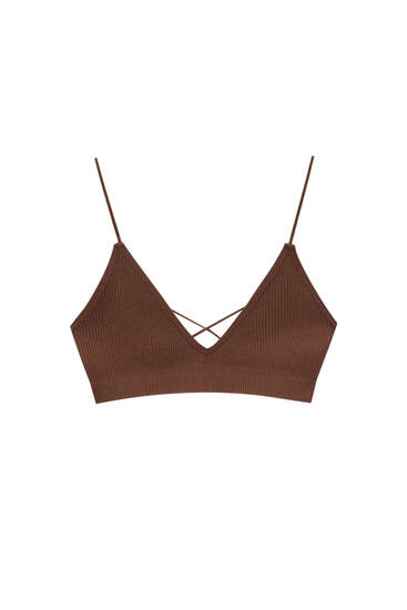 Bralette with crossover back