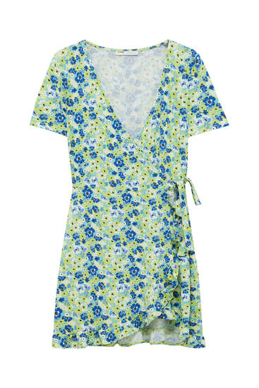 pull and bear ditsy floral dress