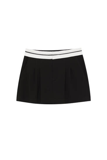 Darted mini skirt