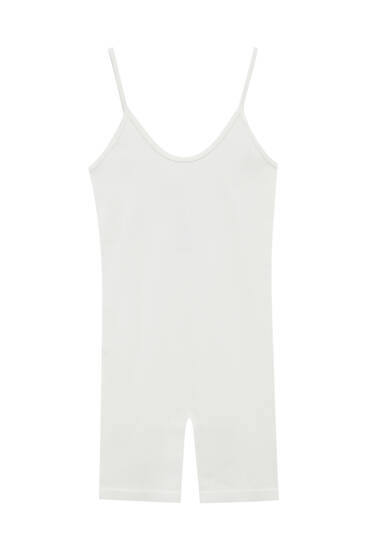 Seamless ribbed playsuit