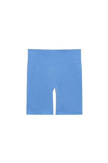 Shorts tipo bikers seamless canalé