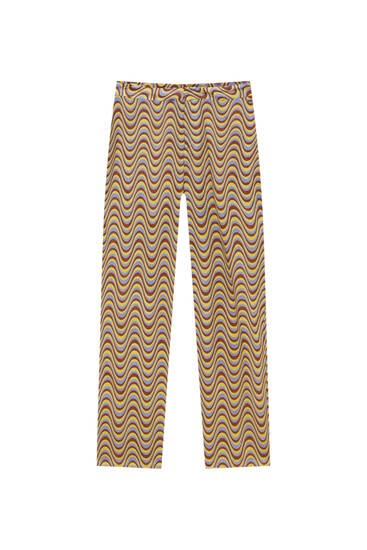 Trousers with retro print