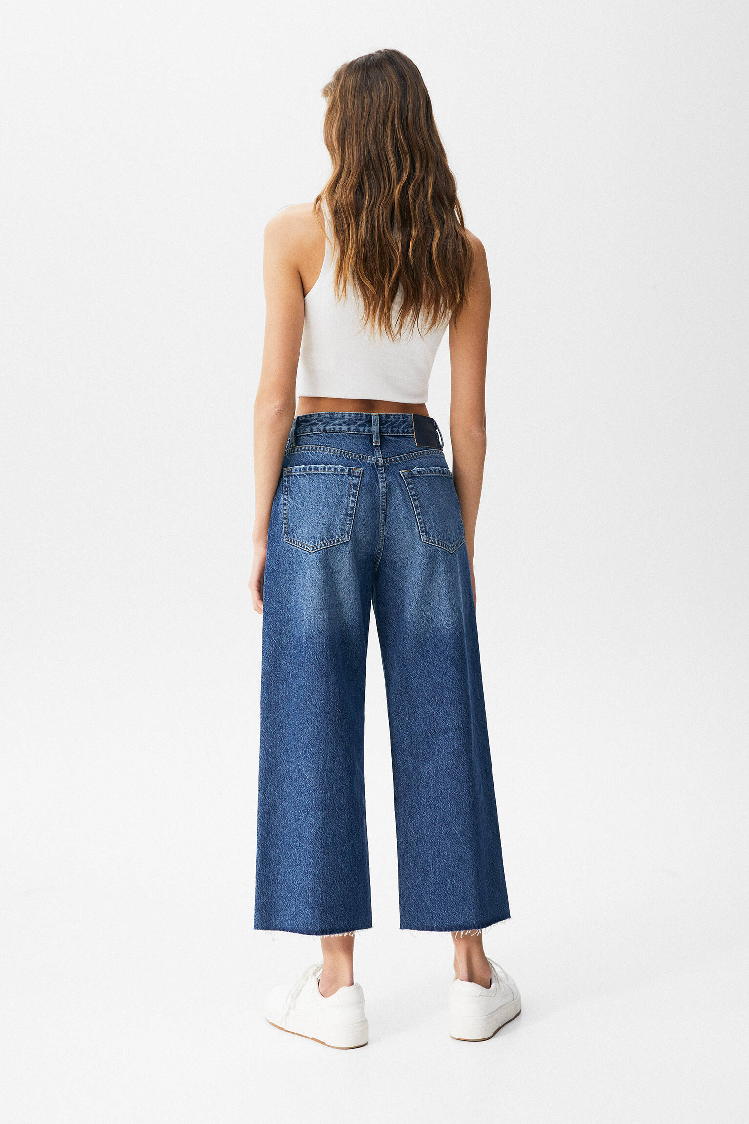 Pull & Bear - High-waist culotte jeans