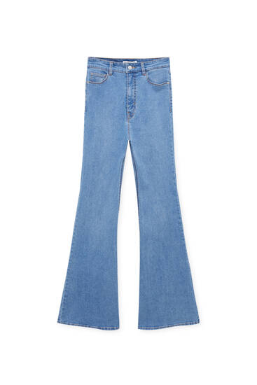 Basic-Jeans-Schlaghose