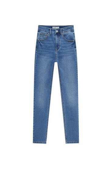 Dunkelblau 36 Rabatt 67 % Pull&Bear Straight jeans DAMEN Jeans Straight jeans Stickerei 