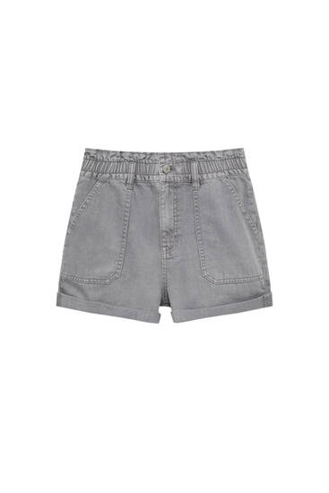 Bermuda Di Jeans Cinque TascheBenetton in Denim di colore Blu Donna Abbigliamento da Shorts da Pantaloncini lunghi e al ginocchio 