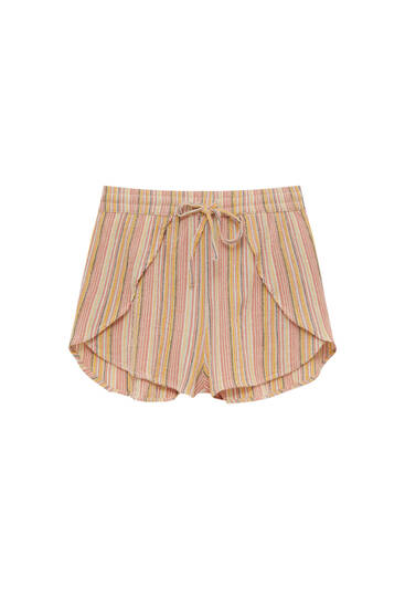 Striped rustic shorts