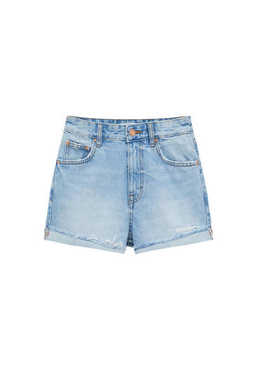 jeans shorts pull and bear Damen Kleidung Shorts Jeansshorts Pull & Bear Jeansshorts 