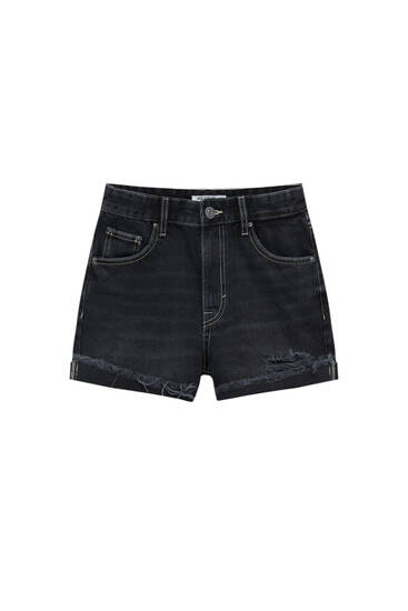 DAMEN Jeans Basisch Schwarz 34 Rabatt 95 % Pull&Bear Shorts jeans 
