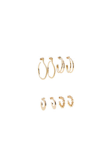 4-pack of hoop earrings