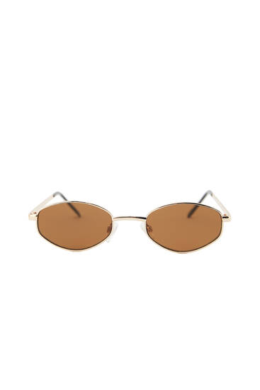 Geometric print framed sunglasses