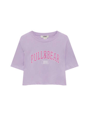 pull and bear crop t shirt