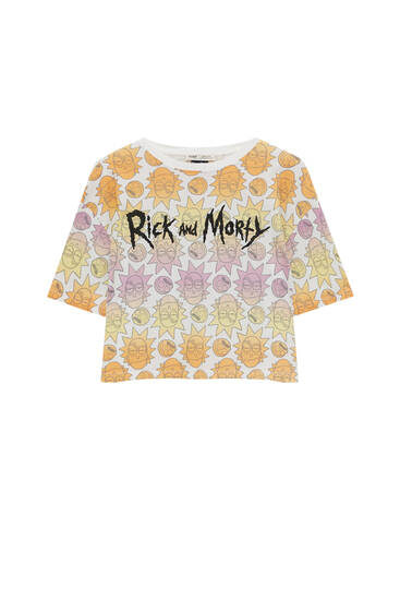 Multicoloured Rick and Morty print T-shirt