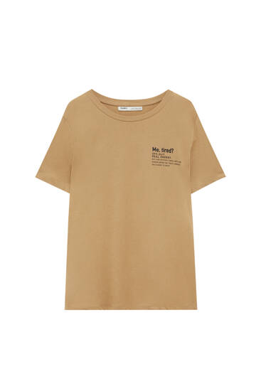 Wit T-shirt met contrasterende 