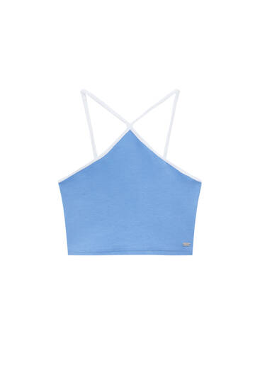 Plain top with crossover straps
