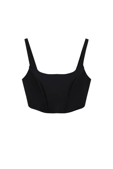 Top corset liso - PULL\u0026BEAR