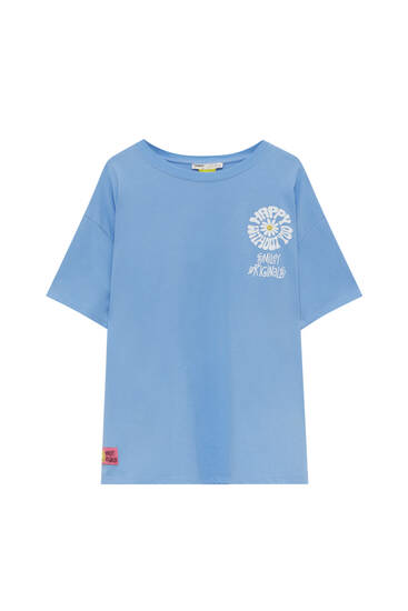 pull and bear smiley t shirt