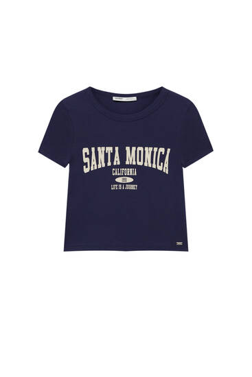 Maglietta stile college Santa Monica