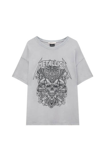 pull and bear grey t shirt