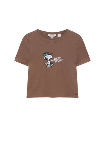 T-shirt marron Peanuts