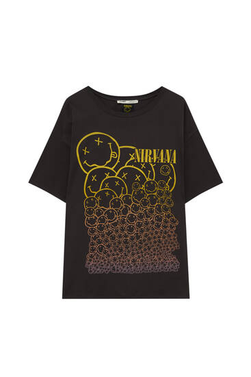 T-shirt Nirvana gris