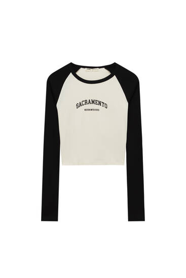 pull and bear volume shoulder t shirt